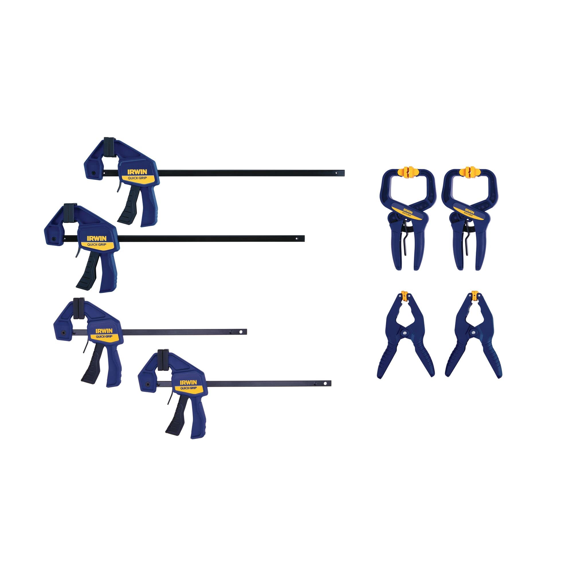 Quick-GRIP IRWIN Clamps for Woodworking, Quick Release Triggers, 6 Inch, 8 Piece Set (IRHT83220)