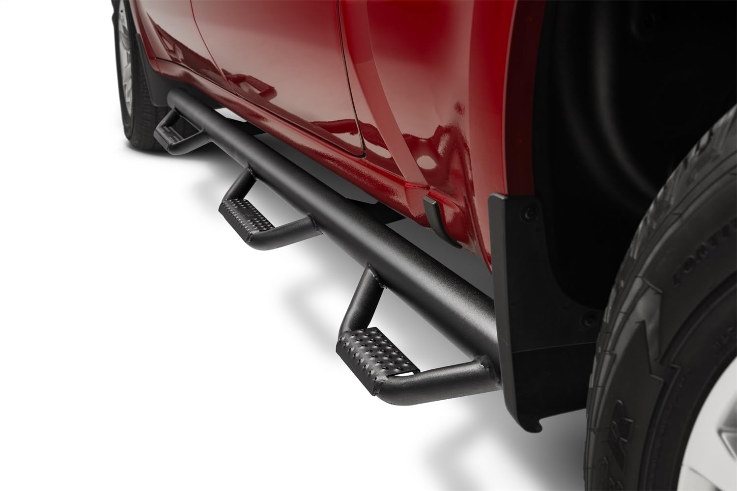 Textured Black N-Fab Nerf Steps | Wheel-to-Wheel w/ Bed Access | C1996CC-6-TX | Fits 2019-2022 Chevrolet/GMC 1500 (Next Generation) Crew Cab 5.7' Short Bed, SRW Gas / Diesel
