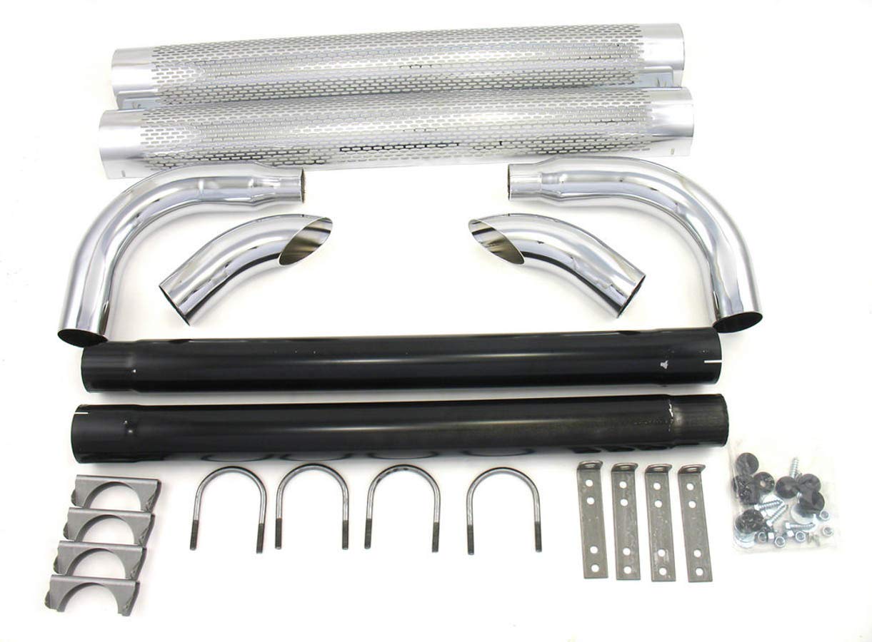 70" Chrome Side Exhaust Patriot Exhaust H1070 Silver