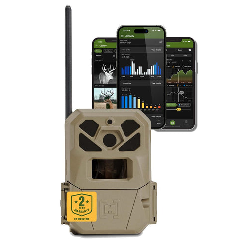 Moultrie 2 Pro Edge Cellular Trail Camera - Auto Connect Nationwide 4G LTE - On Demand 40MP Photo - 1440P Video with HD Audio - Ai False Trigger Elimination - 100 Ft Detection Range - No-Glow Flash