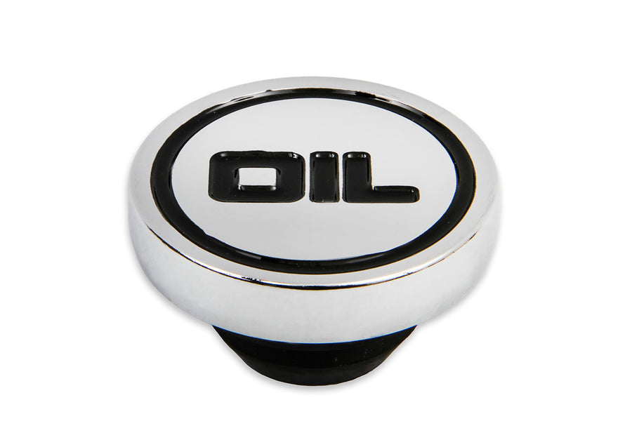 Oil Filler Plug Mr Gasket Push-On, Chrome