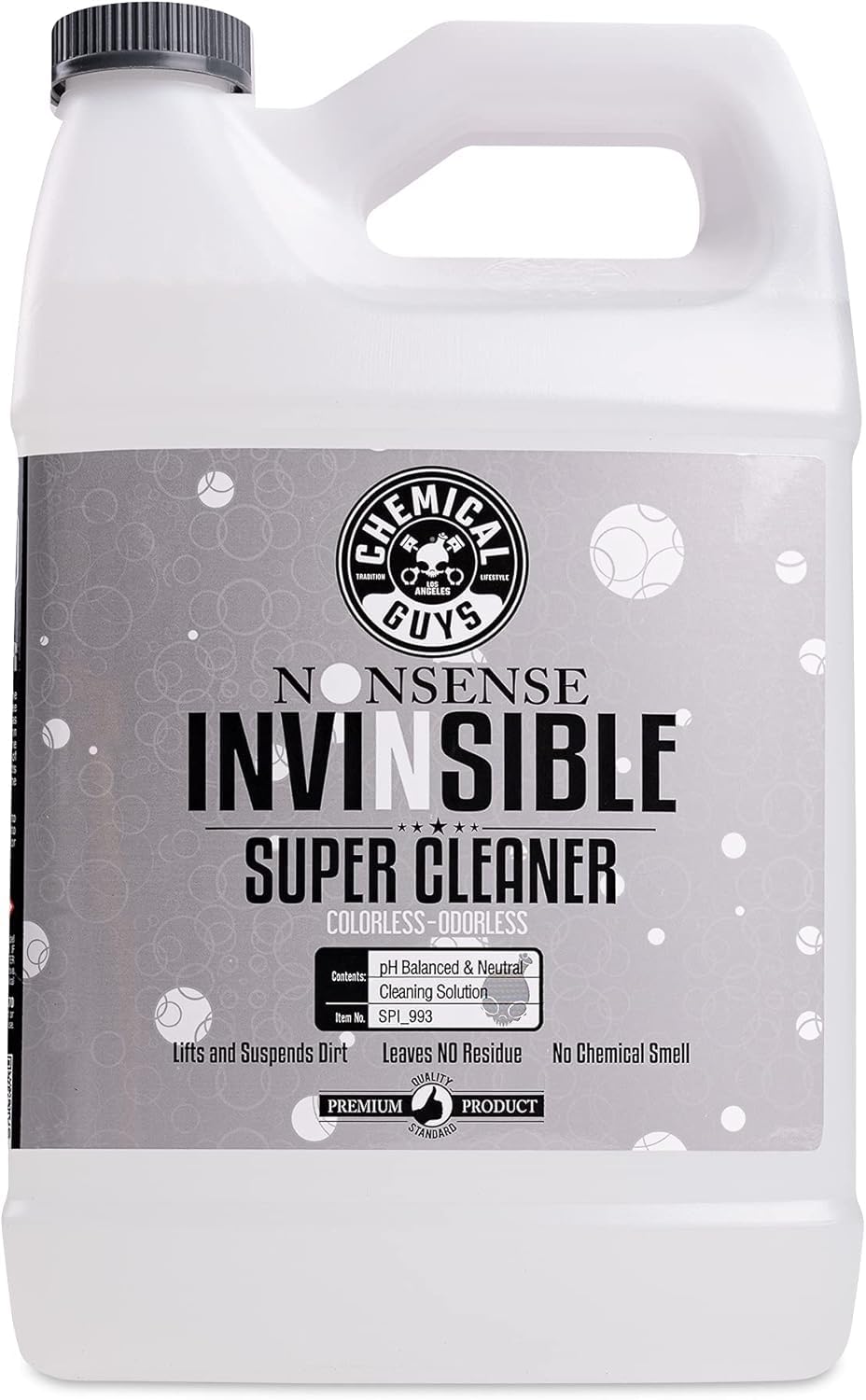 Chemical Guys All Surface Cleaner Nonsense Colorless & Odorless - Interior Cleaner, Safe for Vinyl, Rubber, Plastic, Carpet, and Upholstery, pH Balanced, Residue-Free, Unscented, 1 Gallon (128 fl oz)