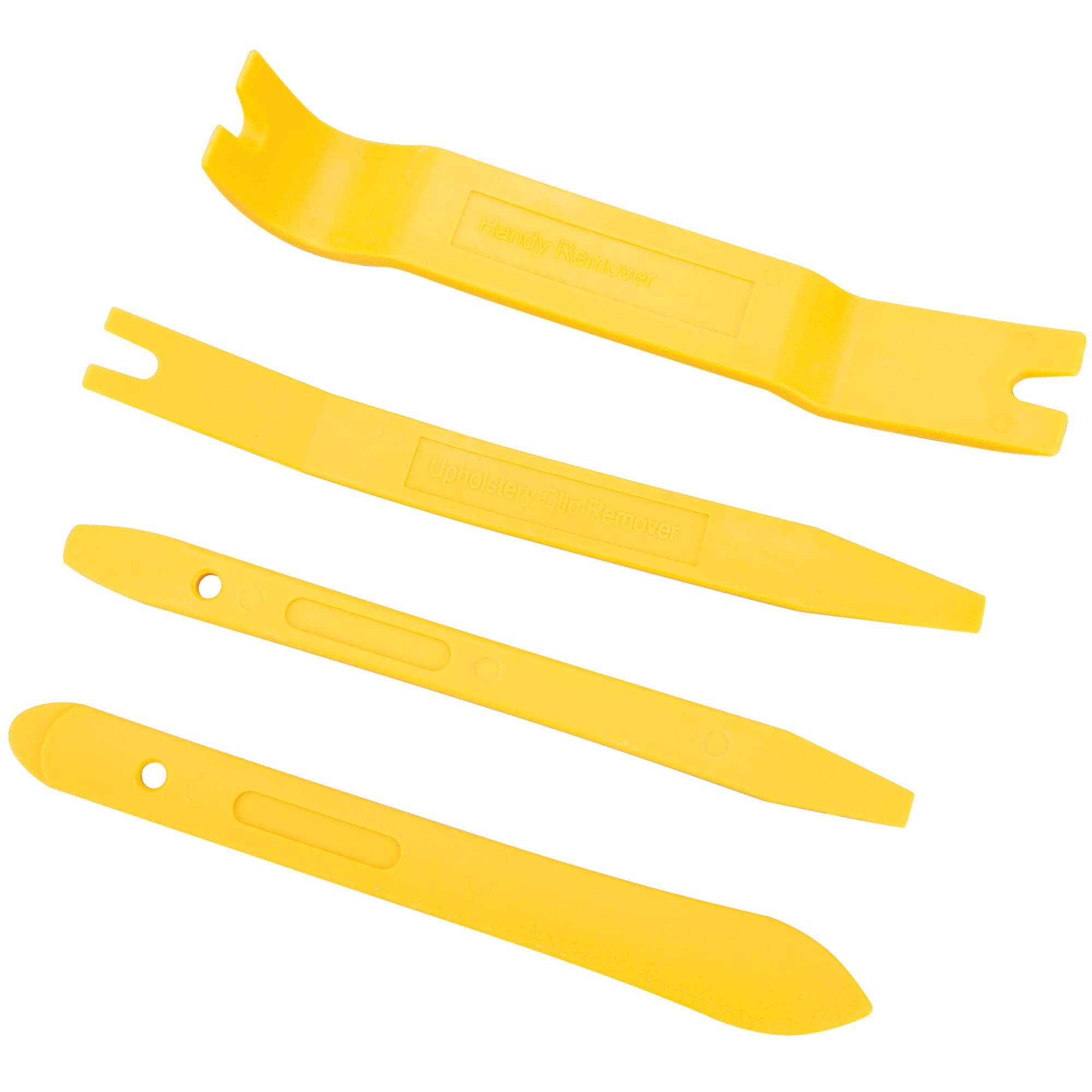 4-Pc. Performance Tool Auto Trim Removal Tool Set, Poly-Nylon, V-Notch and Straight Trim Tools, Yellow