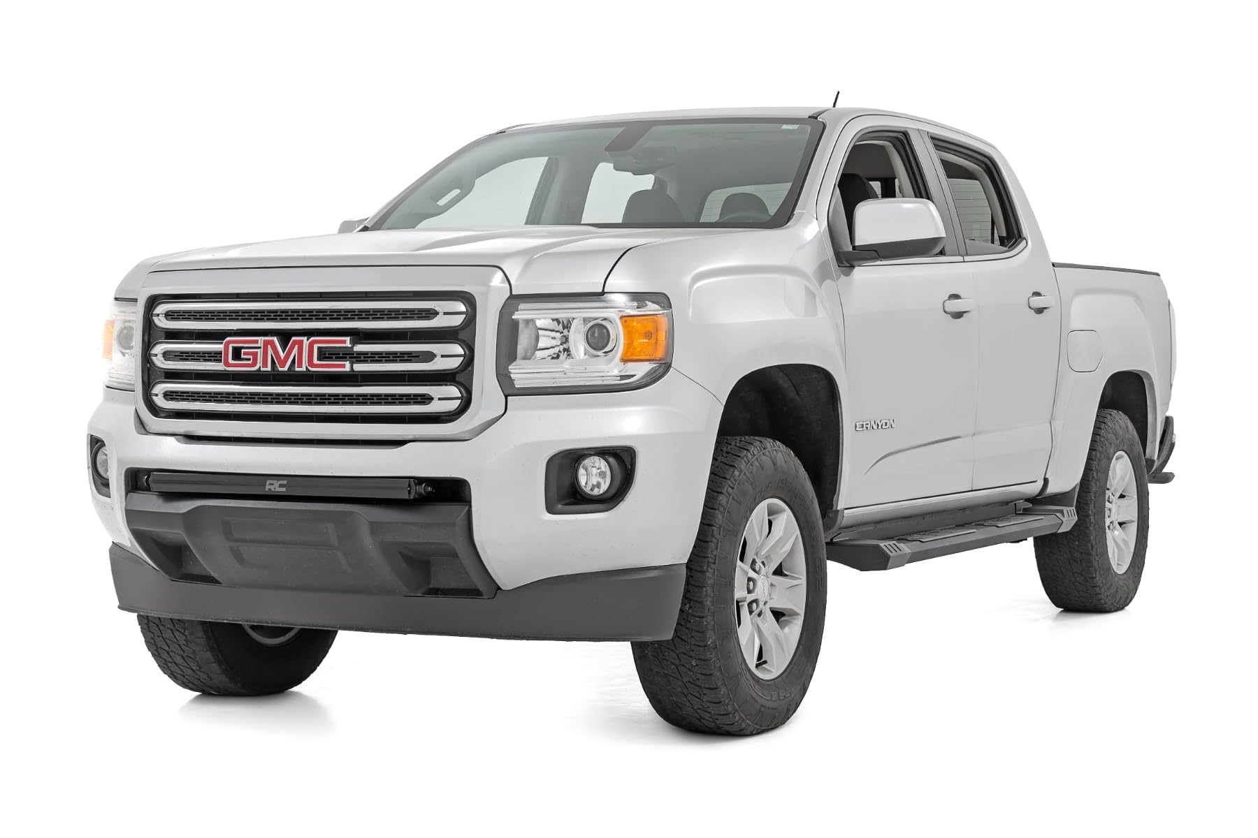 Rough Country HD2 Running Boards for GMC Canyon & Chevy Colorado (2015-2025) Crew Cab - 5" Wide Non-Slip Step, Easy Bolt-on Install