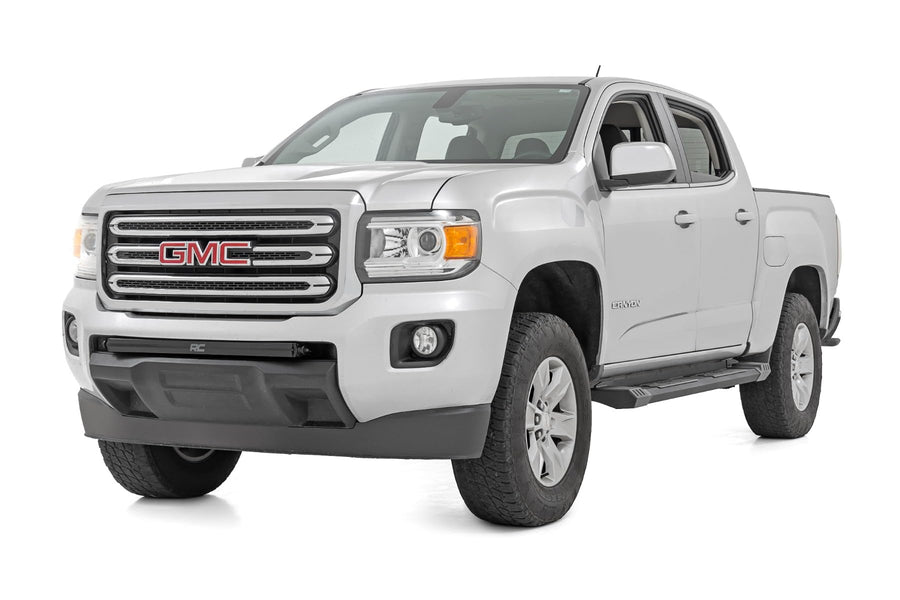 Rough Country HD2 Running Boards for GMC Canyon & Chevy Colorado (2015-2025) Crew Cab - 5" Wide Non-Slip Step, Easy Bolt-on Install