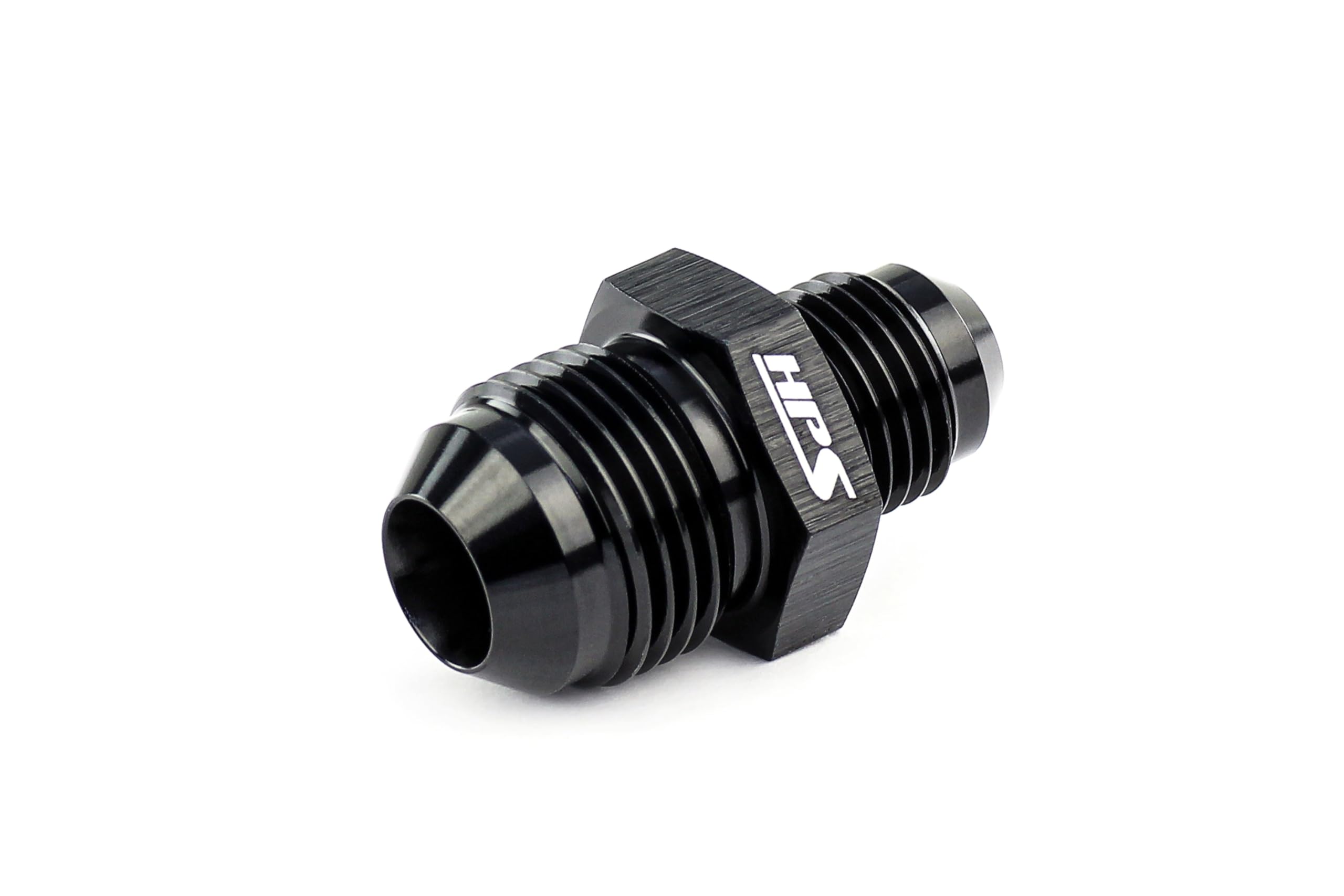 AN919-22 HPS Male To Male Reducer Union Coupler Adapter Fitting, Aluminum, Size: AN-16 to AN-10, Angle: Straight, Black