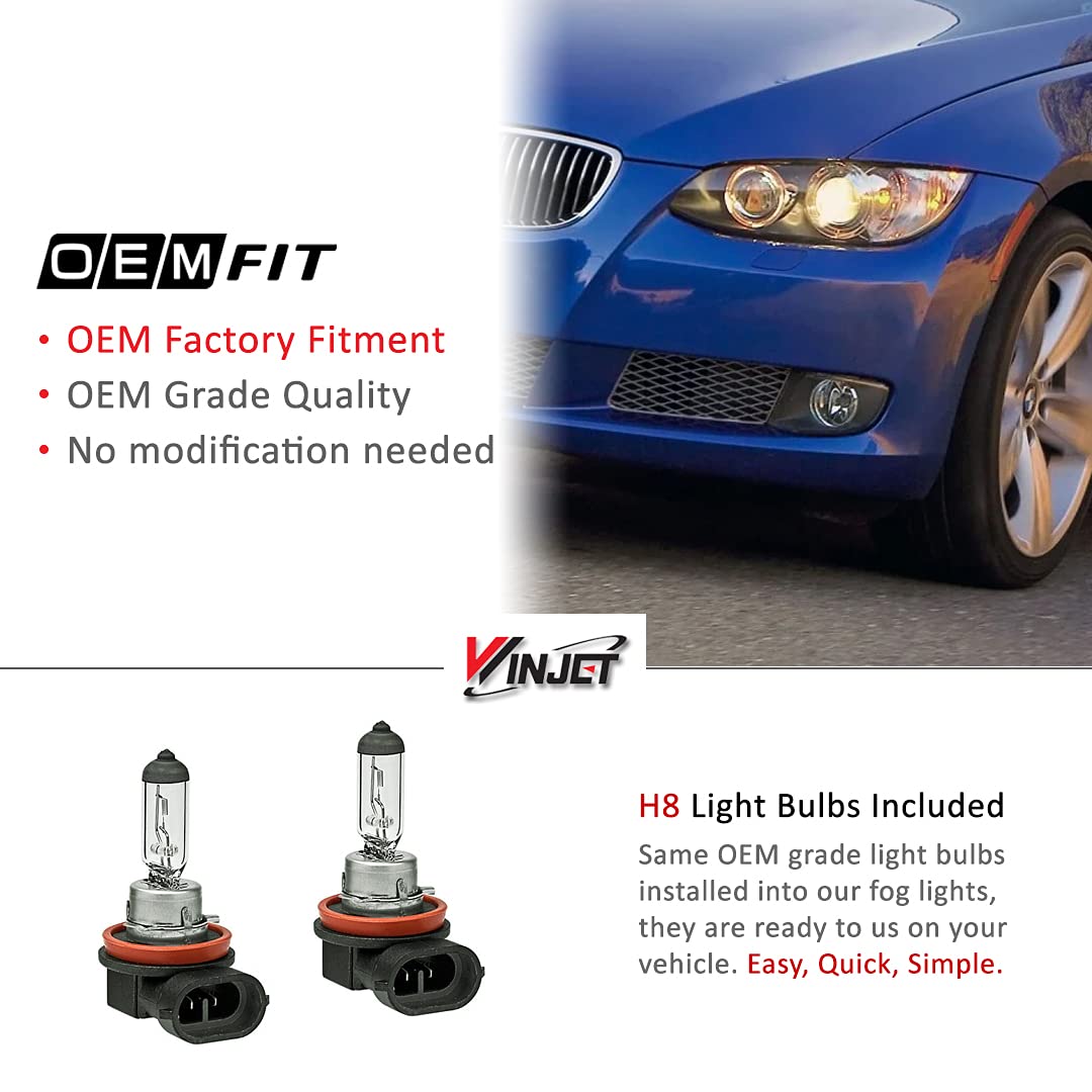 OEM Series Winjet for [2007 2008 2009 2010 2011 2012 2013 BMW 3 Series 328i 335i] Driving Fog Lights