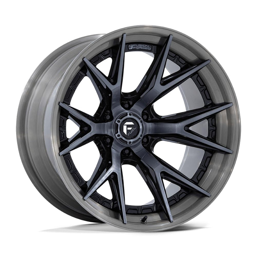 FUEL OFF-ROAD FC402 20X9 CATALYST 6X135 5.04 1mm GLOSS BLACK WITH BRUSHED GRAY TINT FACE & LIP - FC402BT20906301