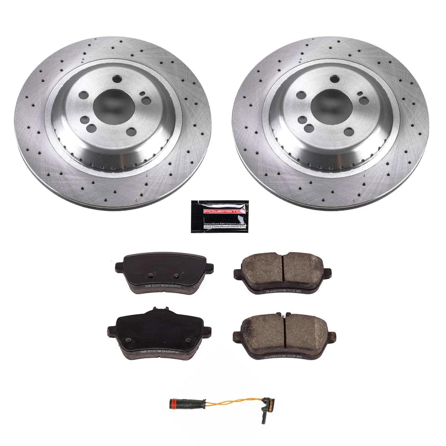 Power Stop KOE8194 Rear Replacement Brake Kit-OE Brake Rotors & Ceramic Brake Pads For Mercedes-Benz S450, Mercedes-Benz S550, Mercedes-Benz S550e, Mercedes-Benz S560 [Model Specific]