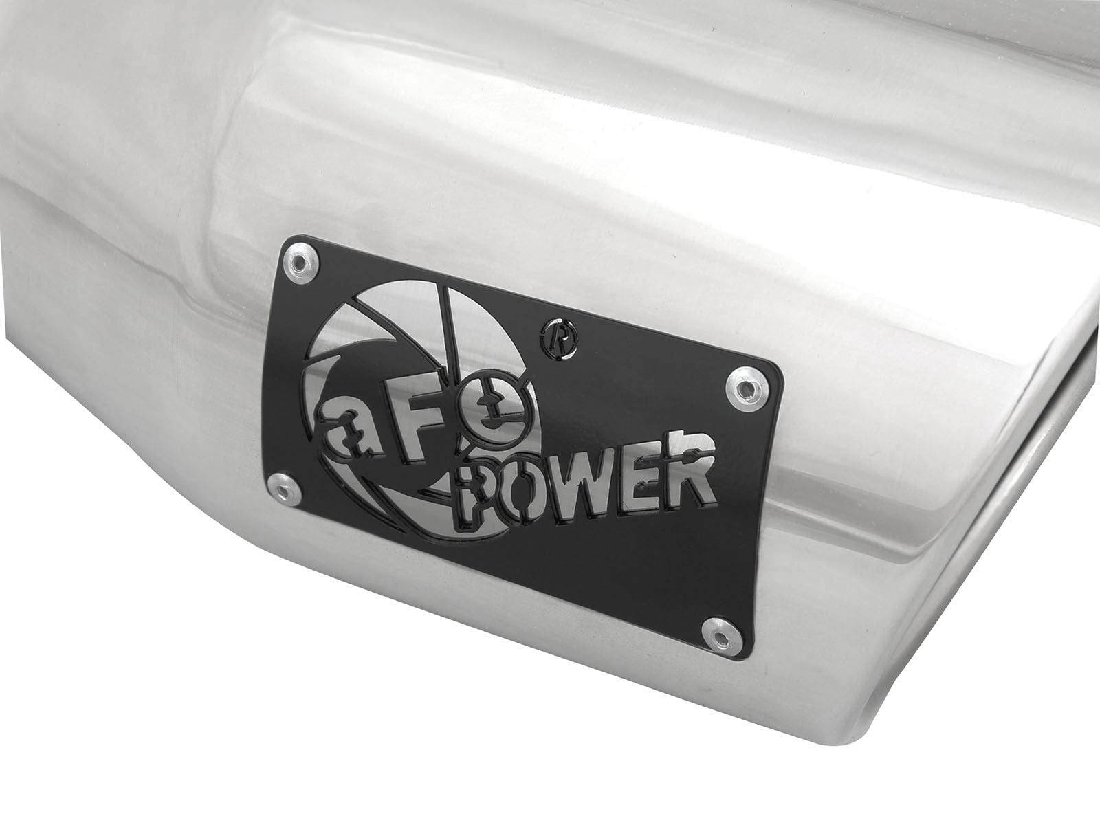 3" Inlet aFe Power 49T30451-P09 x 4-1/2" Outlet x 9" Length Stainless Steel Polished Bolt-On Exhaust Tip