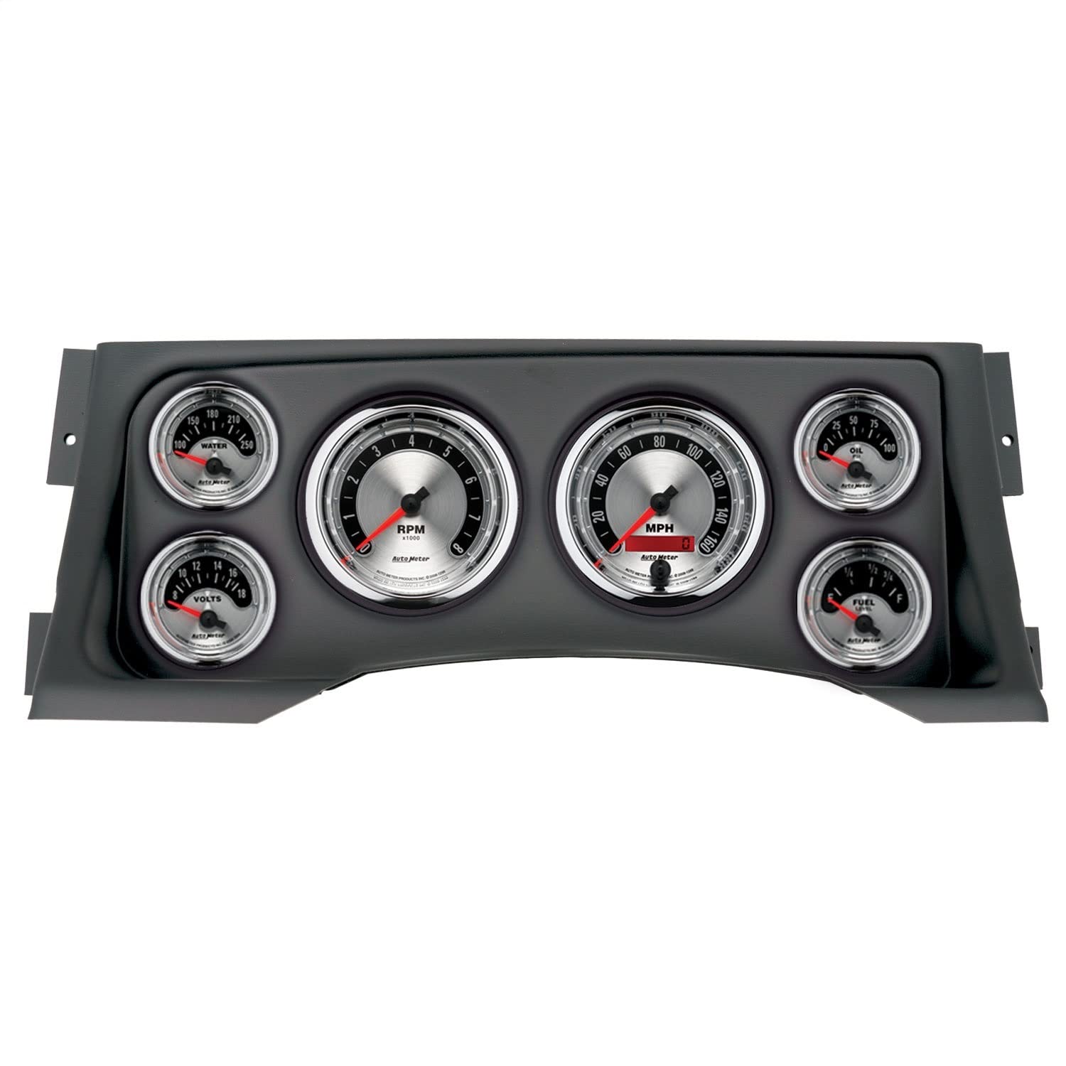 AutoMeter Dash Kit Direct Fit, (3 3/8" X2, 2 1/16" X4), Chevy/Gmc Truck 95-98, American Muscle (2928-01)