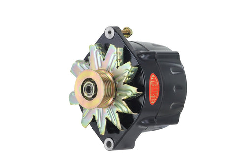 Alt Powermaster GM 12SI Black 150A Smooth Look™ 6 grv Pulley 1 or 3 Wire