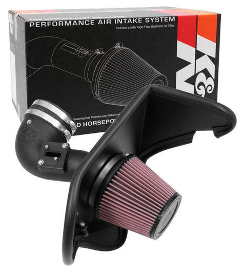 K&N Cold Air Intake System: High-Flow Air Filter, Acceleration & Increase Performance: Compatible with 2016-2023 Chevrolet: Camaro, 63-3105