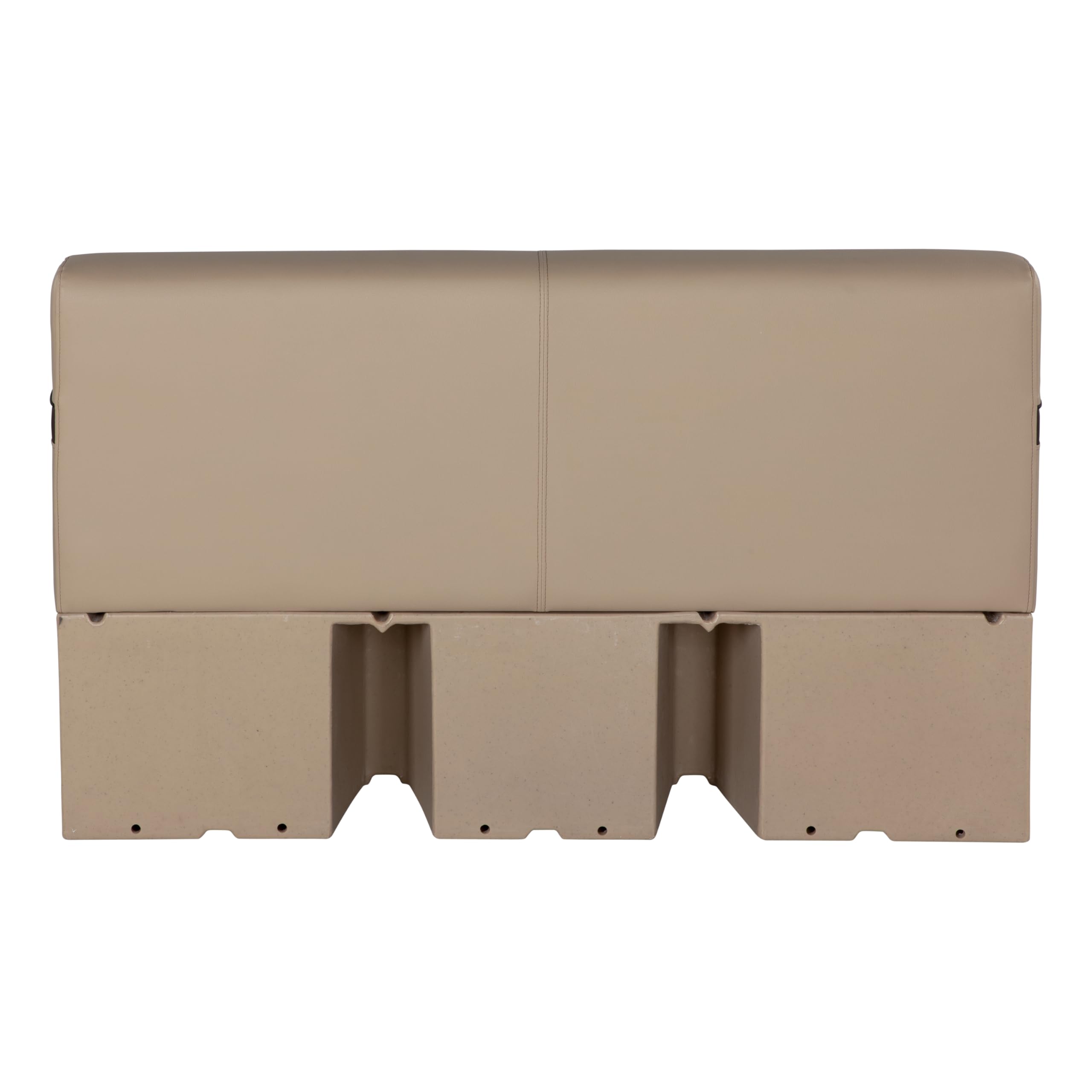 Rockport Series Lippert 50" Straight Pontoon Bench Seat, Measures 50" L x 26" W x 30" H, Marine-Grade Vinyl, High-Density Foam, Easy Installation, Fits Most Pontoons, Sand – 20221094093