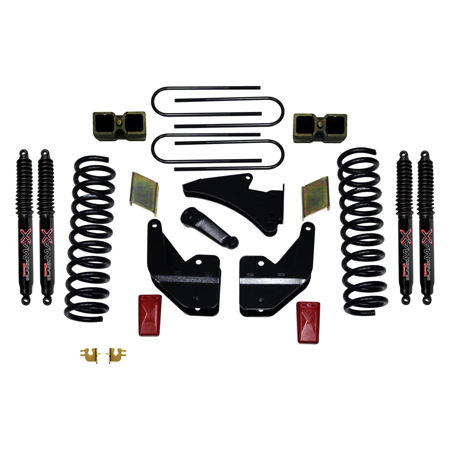Skyjacker Suspension Lift Kit R13451K-B w/Shock Black MAX Shocks 3.5-4 in. Lift Incl. Front Coil Springs Rear Block And U-Bolts