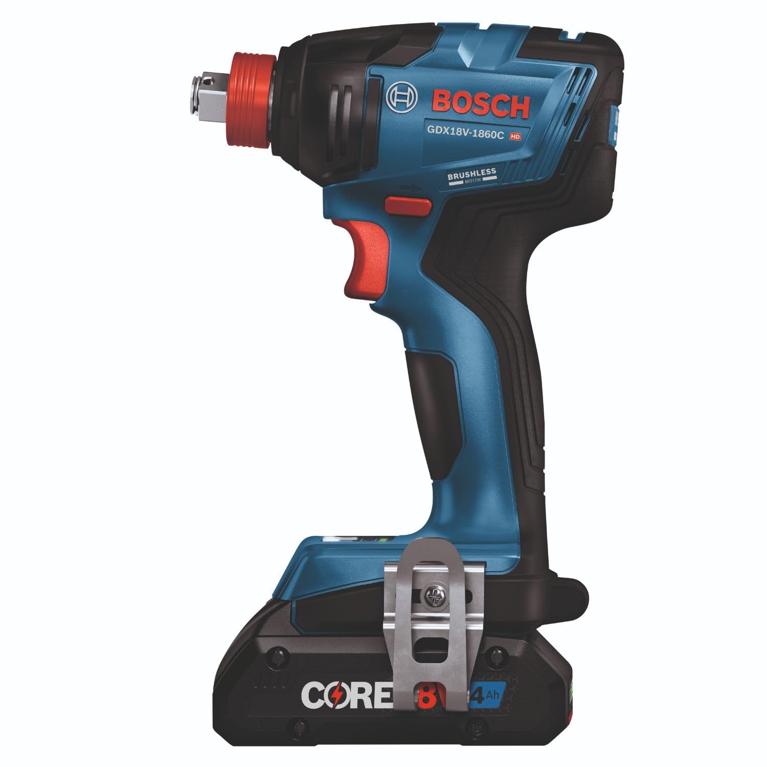 BOSCH 18V GXL18V-260B26 Combo Kit with 1/2 In. Hammer Drill/Driver, 1/4 In. and 1/2 In. Two-In-One Bit/Socket Impact Driver, (1) CORE18V 8 Ah Battery and (1) CORE18V 4 Ah Battery