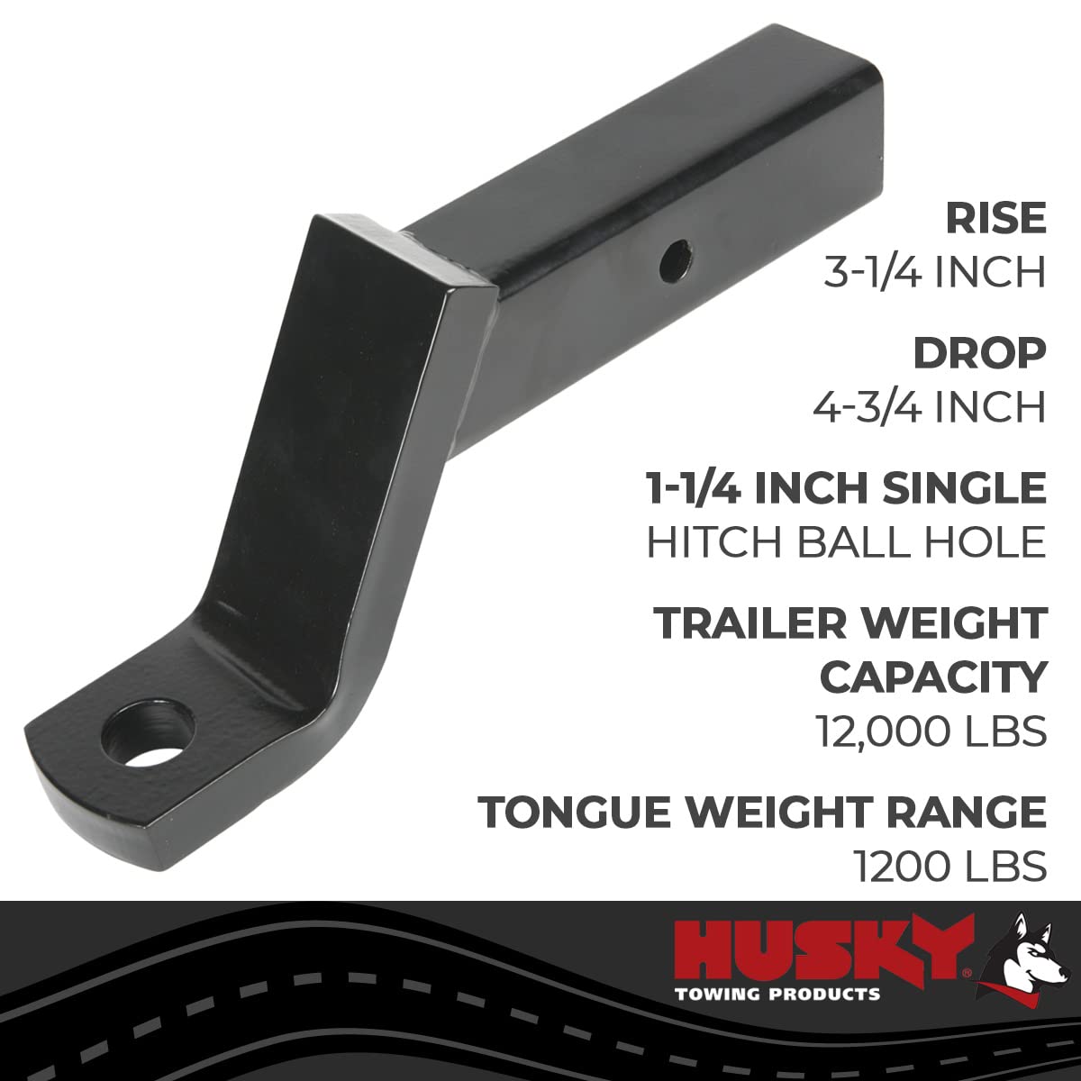 2.5" HUSKY TOWING Hollow BM, CL V, 9.5" L, 2.5" D