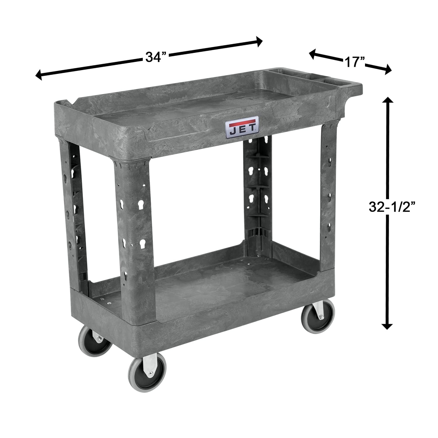 JET Utility Service Cart 34" x 17", 550 Lbs. Capacity (PUC-3417)