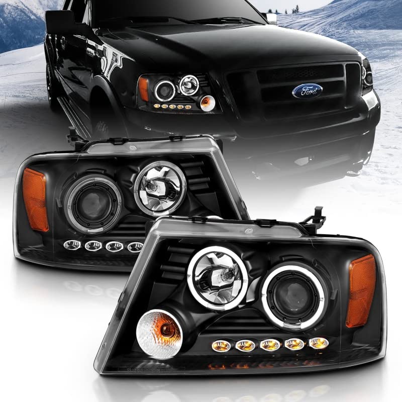 Headlight Assembly Anzo USA Clear Lens Pair CCFL Black