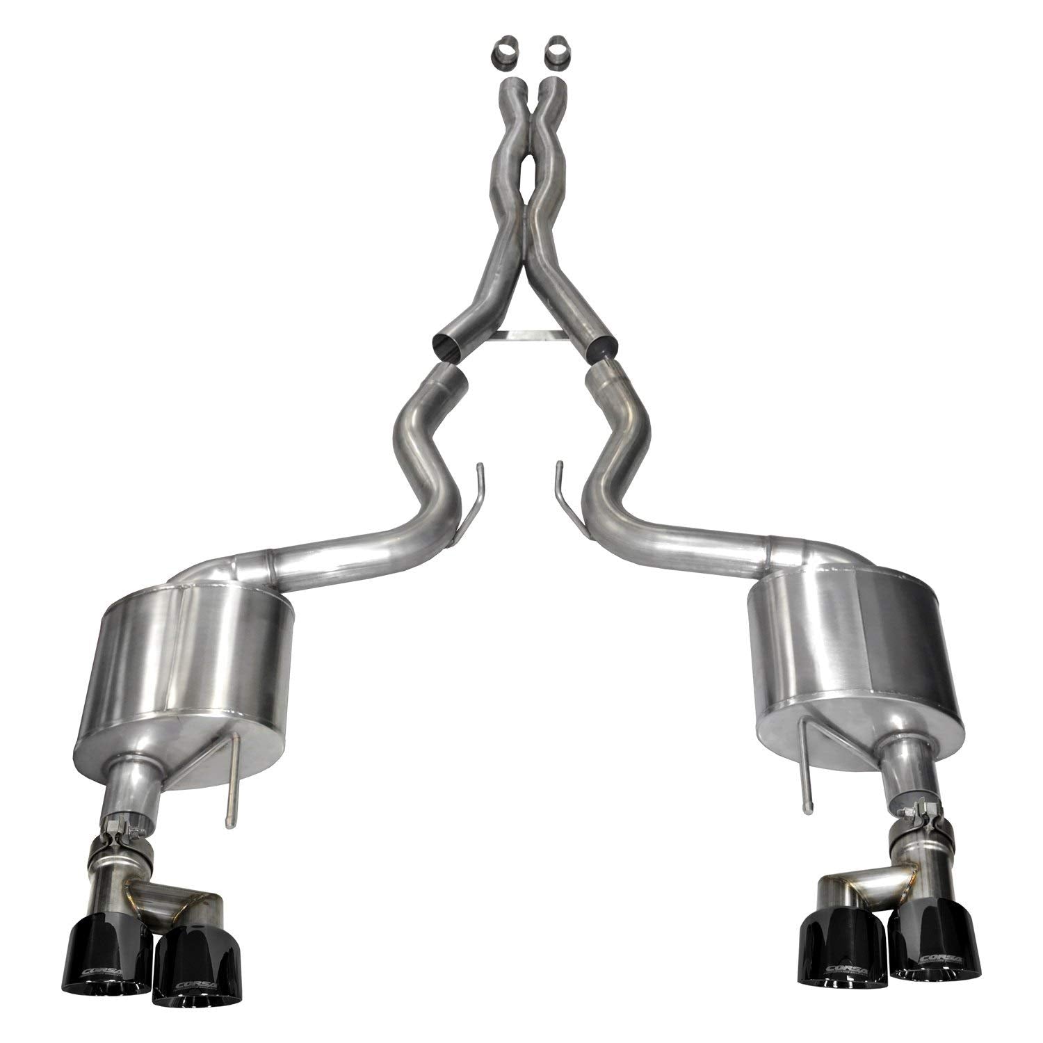 Cat Back Exhaust Corsa 14335BLK with Black Tip (Ford Mustang GT)