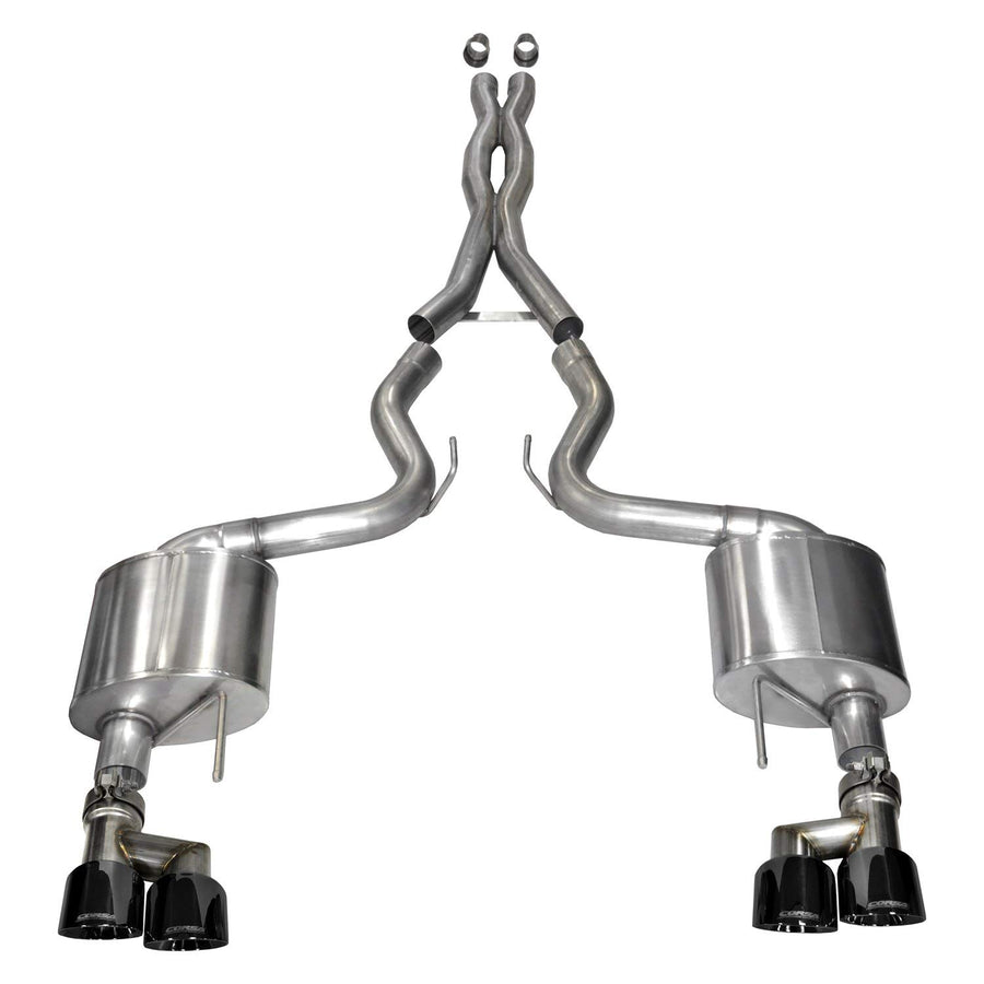 Cat Back Exhaust Corsa 14335BLK with Black Tip (Ford Mustang GT)