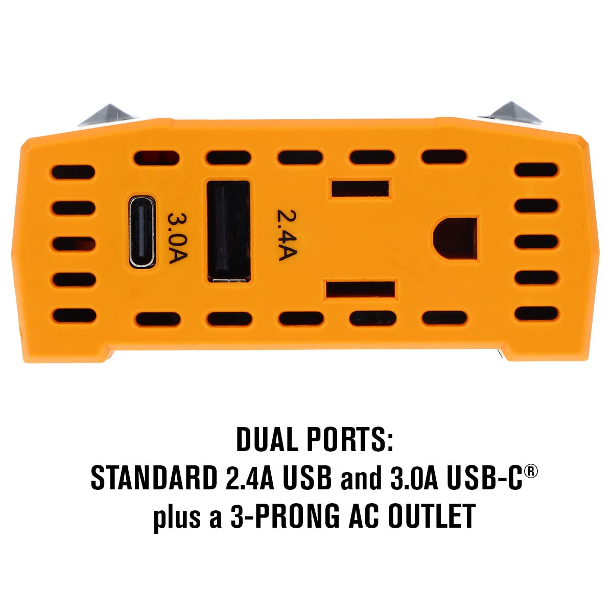 PowerDrive 120 Watt PWD120 Slim Power Inverter 12v DC to 110v AC with Outlet and 2 USB Ports