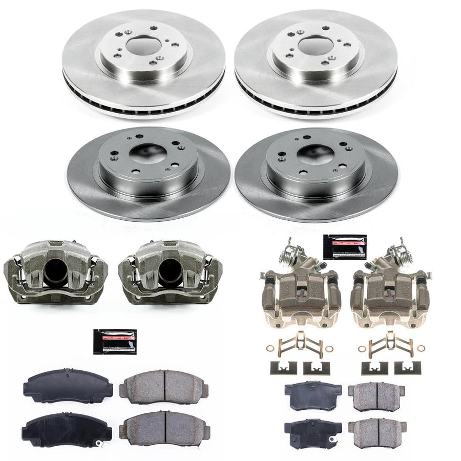 Power Stop KCOE2743 Front and Rear Brake Kit-OE Rotors & Z17 ramic Brake Pads Autospecialty For Honda Accord 2006-2007 [Model Specific]