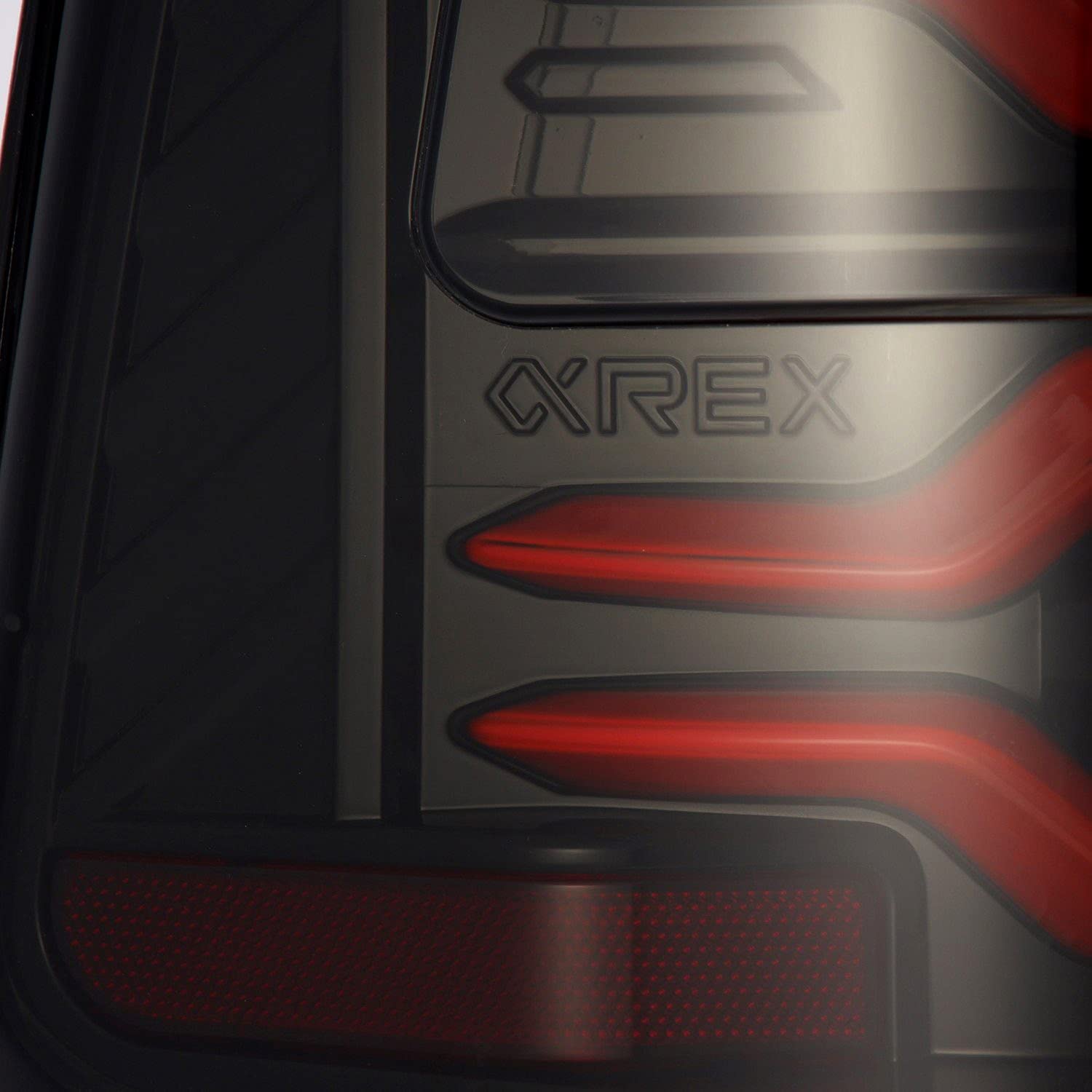 AlphaRex USA 19-21 Dodge Ram 1500 Luxx-Series LED Tail Lights Red/Black w/Activ Light/Seq Signal