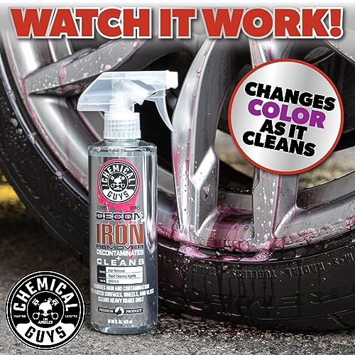 Decon Pro Chemical Guys Iron Remover and Wheel Cleaner – Professional Strength Fallout Remover, Brakes, Calipers, Exterior, Wheel and Tire Cleaner – Dissolves Brake Dust & Dirt, 16 oz