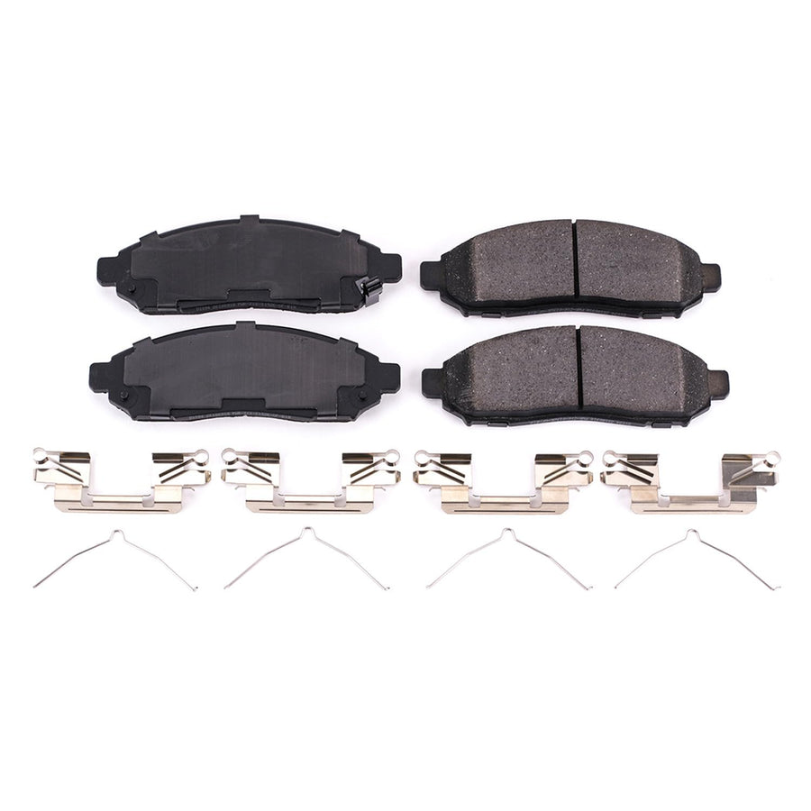 Power Stop Brake Kit Front For Nissan Frontier 2005-15 |Pathfinder 2005-12 |Xterra 2005-15 |Suzuki Equator 2009-12 - Ceramic Brake Pads With Installation Hardware, 17-1094