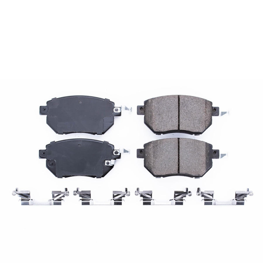 Power Stop Brake Kit Front For Infiniti FX35 2003-06 |FX45 2003-06 |Nissan Altima 2005-06 |Maxima 2004-08 |Murano 2003-07 |Nissan Murano 2009-11 - Ceramic Brake Pads With Installation Hardware, 17-969