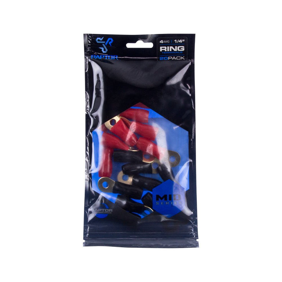 Raptor MID SERIES R414RT - 4 AWG Gold Ring Terminals