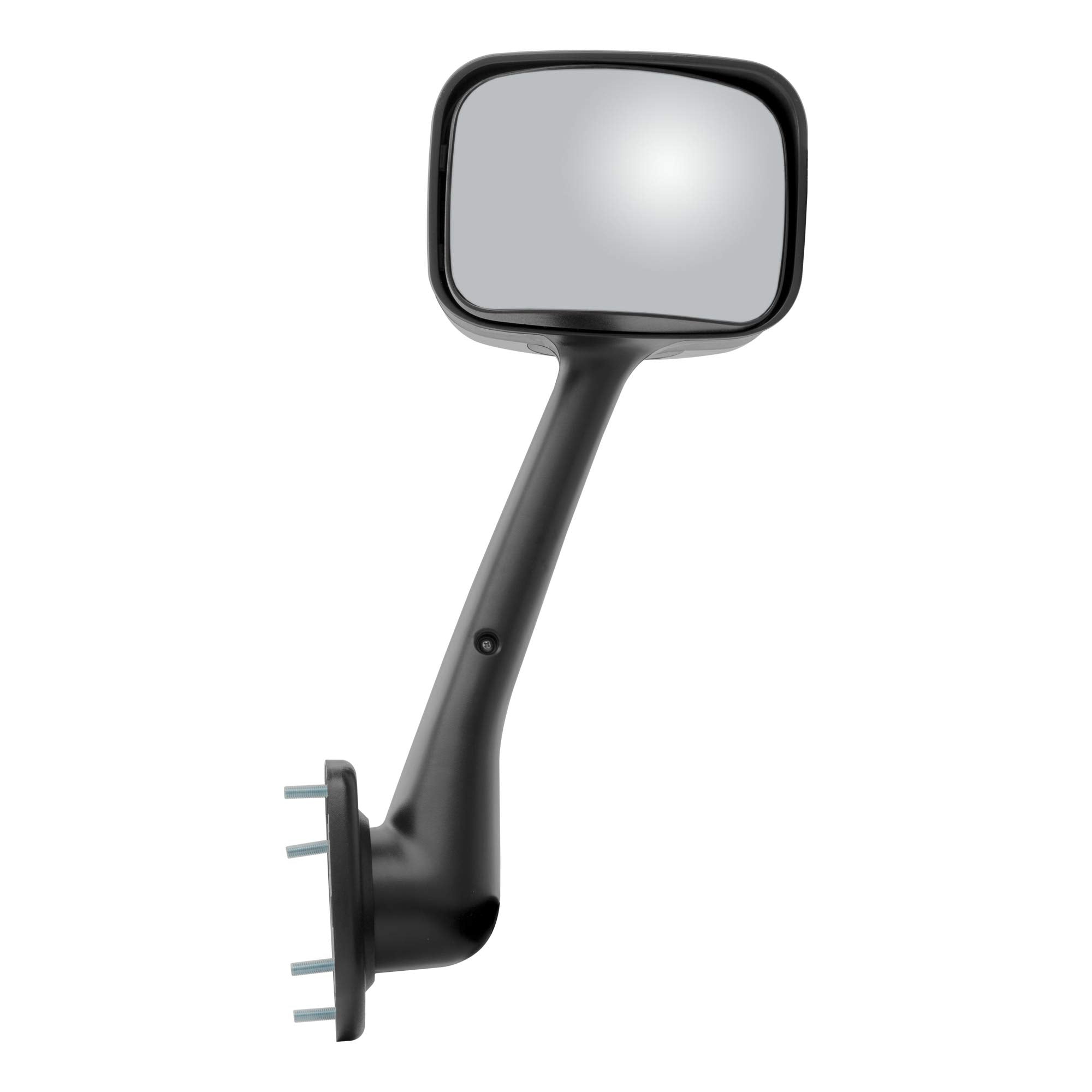 8 x 6-Inch Retrac Pedestal-Mount Passenger-Side Convex Mirror Assembly, Black ABS Plastic