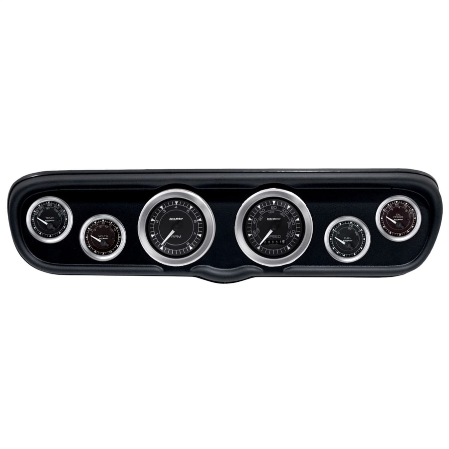 AutoMeter Dash Kit Direct Fit, (3 3/8" X2, 2 1/16" X4), Ford Mustang 66, Chrono (2110-04)