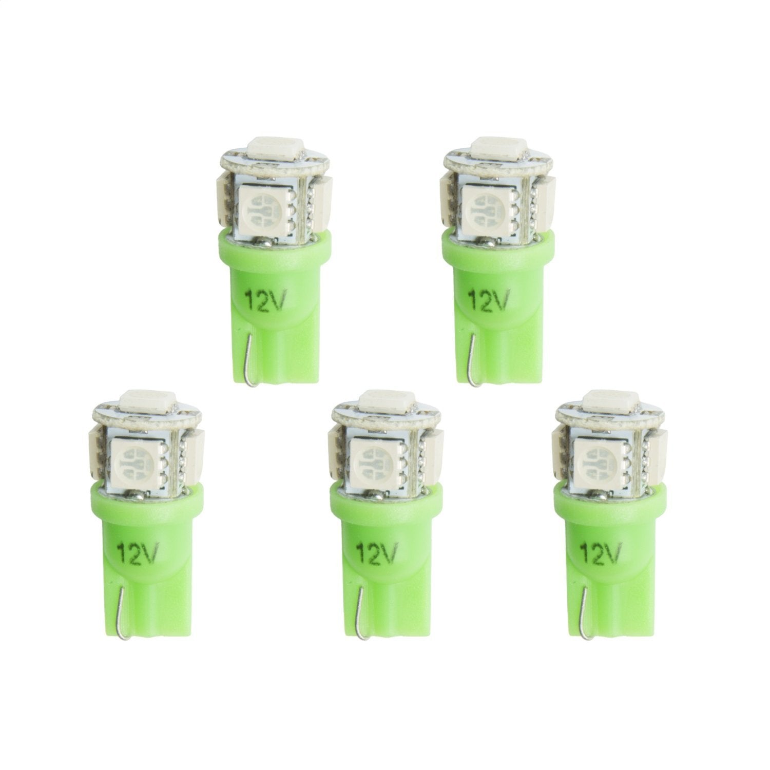 REPLACEMENT LED BULB, T3 WEDGE, GREEN, 5 PACK