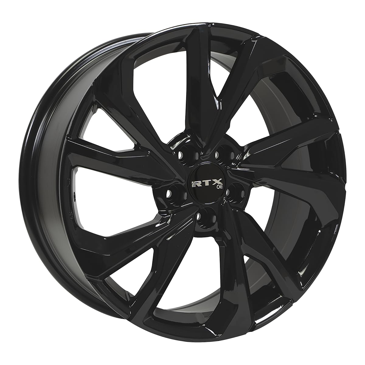 NIKKO RTX Custom Wheel - 18x8, 45 Offset, 5x114.3 Bolt Pattern, 64.1mm Hub - Gloss Black Rim