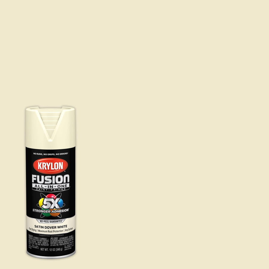 Krylon All-In-One Adhesive Spray Paint for Indoor/Outdoor Use, 12 oz, Dover White