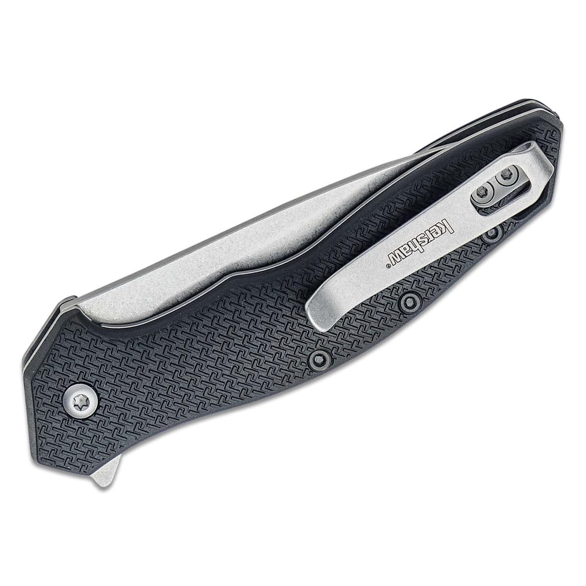 Kershaw Pocket Knife Shoreline, All Purpose 3 inch Blade, Deep Carry Pocketclip,BLACK