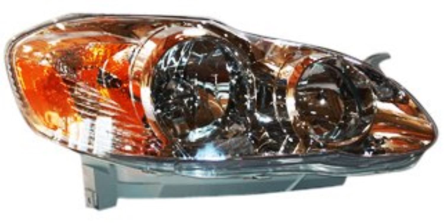 Right TYC Headlight Assembly Compatible with 2005-2008 Toyota Corolla