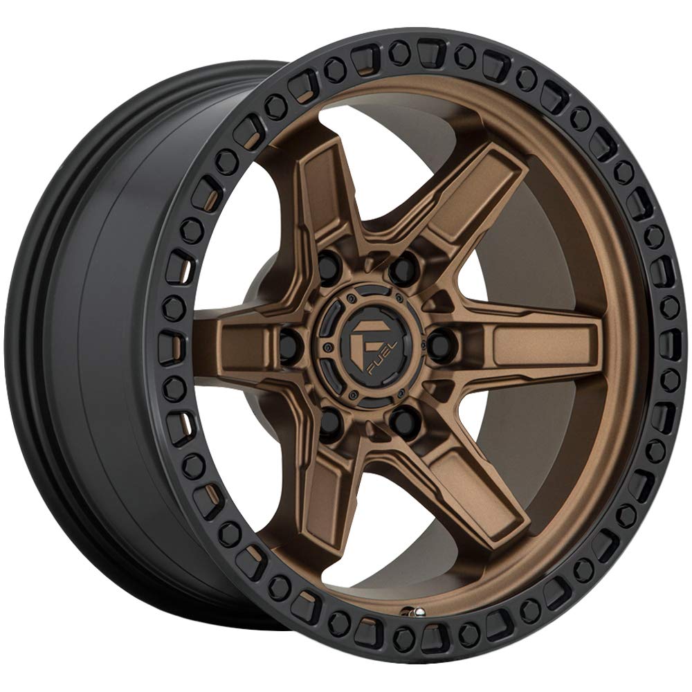 D699 Fuel KICKER 17x9, Bolt Pattern: 6x4.5, Offset: 12, MATTE BRONZE BLACK BEAD RING, set of 1
