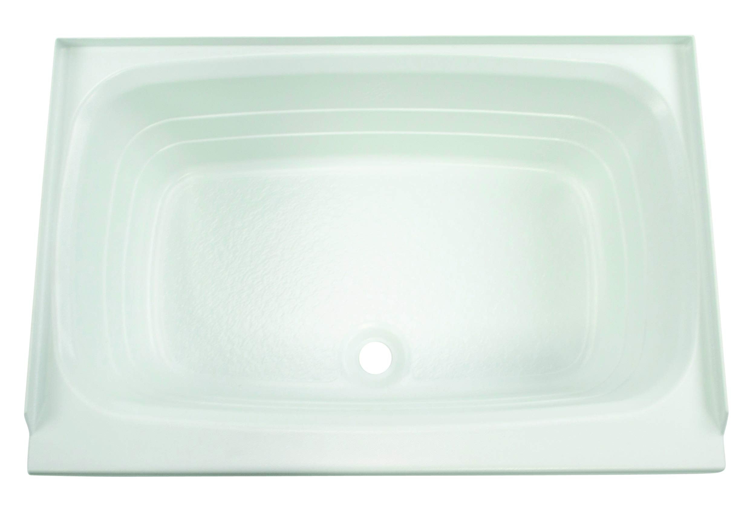 24" x 36" Lippert Replacement White Bathtub with Center Drain, Scratch-Resistant ABS Acrylic for RVs, Travel Trailers, 5th Wheels, Motorhomes - W2436CDSPK