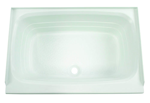 24" x 36" Lippert Replacement White Bathtub with Center Drain, Scratch-Resistant ABS Acrylic for RVs, Travel Trailers, 5th Wheels, Motorhomes - W2436CDSPK