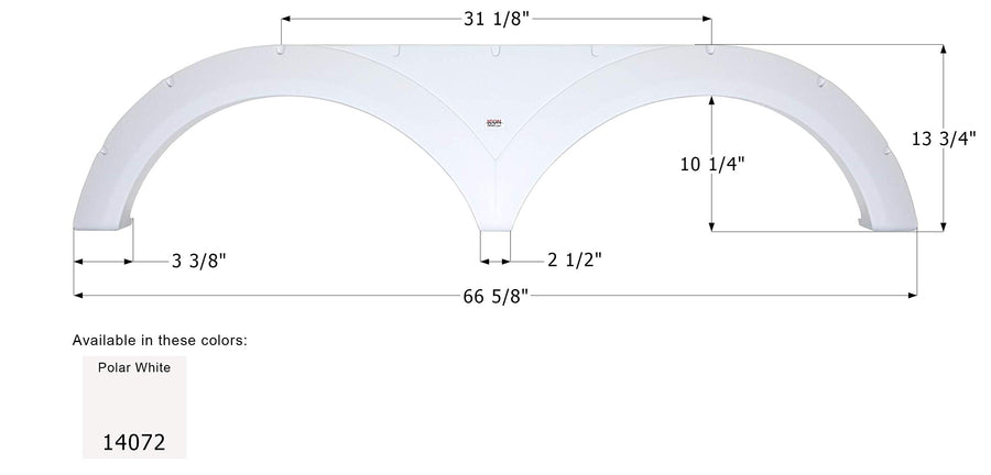 Fender Skirt ICON, Tandem, Heartland, FS4072, Polar White