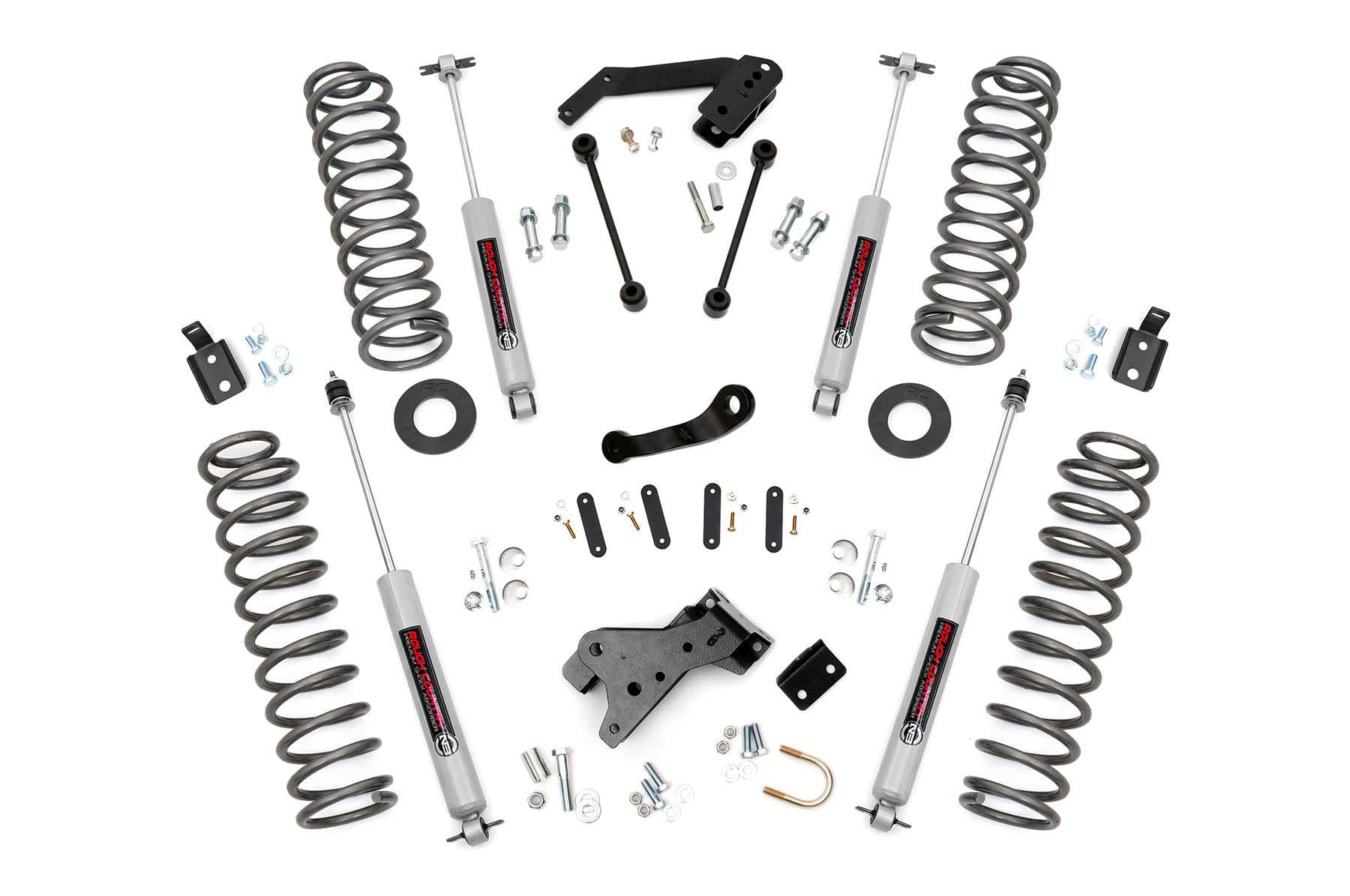 4" Lift Kit Rough Country for 2007-2018 Jeep Wrangler JK Unlimited - 68140