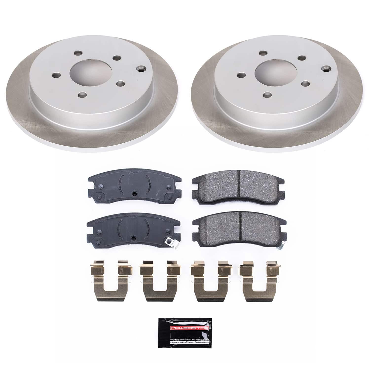 Power Stop SC5135 Brake Kit Rear With Semi-Coated Brake Rotors and Ceramic Brake Pads & Hardware For Rendezvous, Chevy Venture, Oldsmobile Silhouette, Pontiac Aztek, Pontiac Montana [Model Specific]
