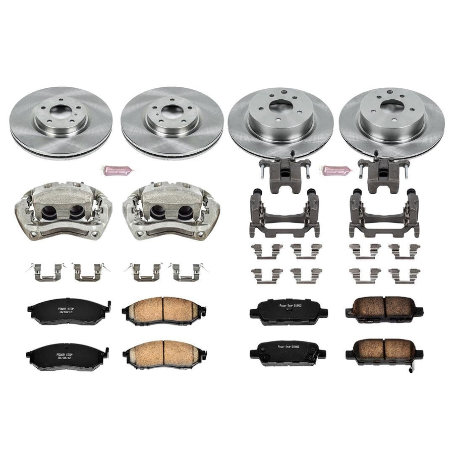 Power Stop Autospecialty KCOE114B 1-Click OE Replacement Brake Kit with Calipers For INFINITI G25 2011-2012, INFINITI G37 2009-2013 [Model Specific]