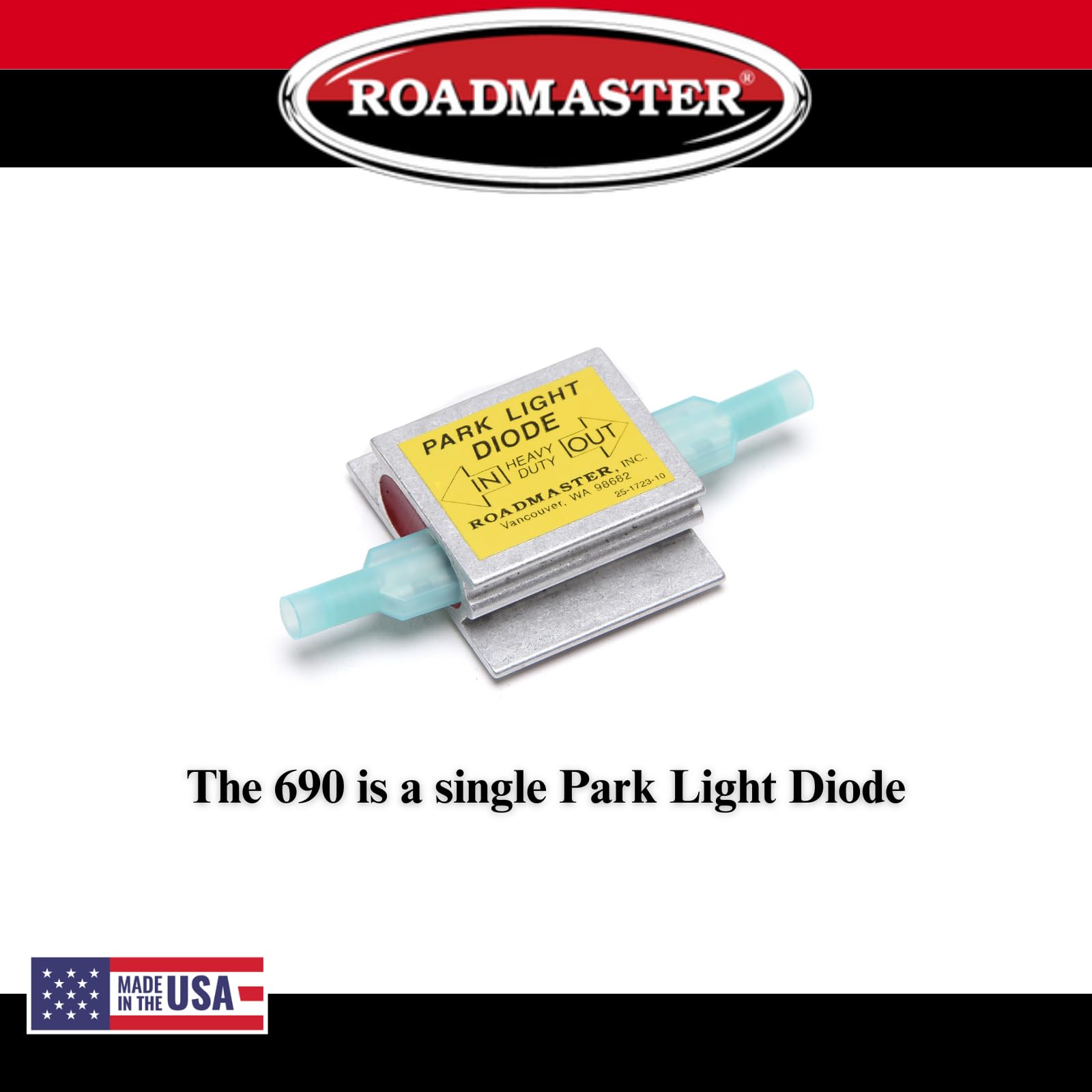 Park Light Diodes Roadmaster 690 Pack of 1 Compatible with Towed Vehicle Lighting Systems | Prevents Electrical Feedback Between Motorhome and Towed Vehicle Lighting Systems