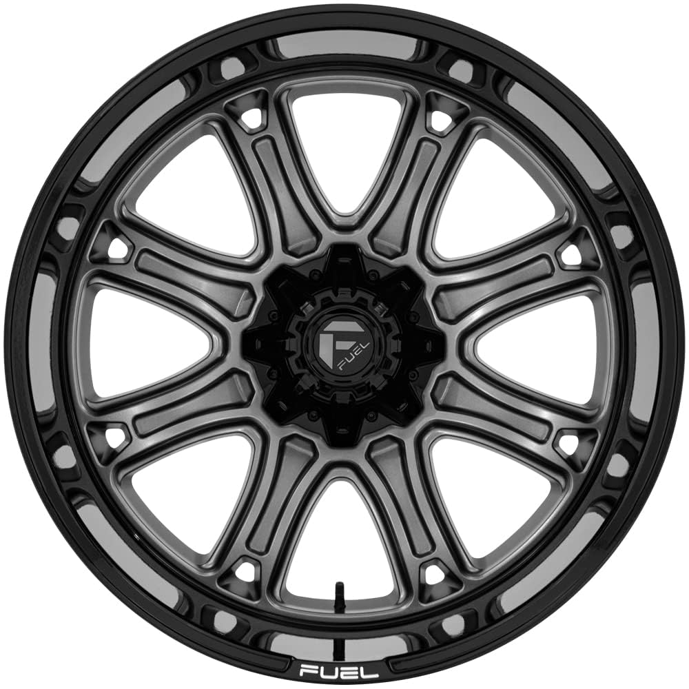 DARKSTAR FUEL OFF-ROAD 20X9 8X170 5.04 1mm MATTE GUNMETAL WITH BLACK LIP - FC853AB20908701