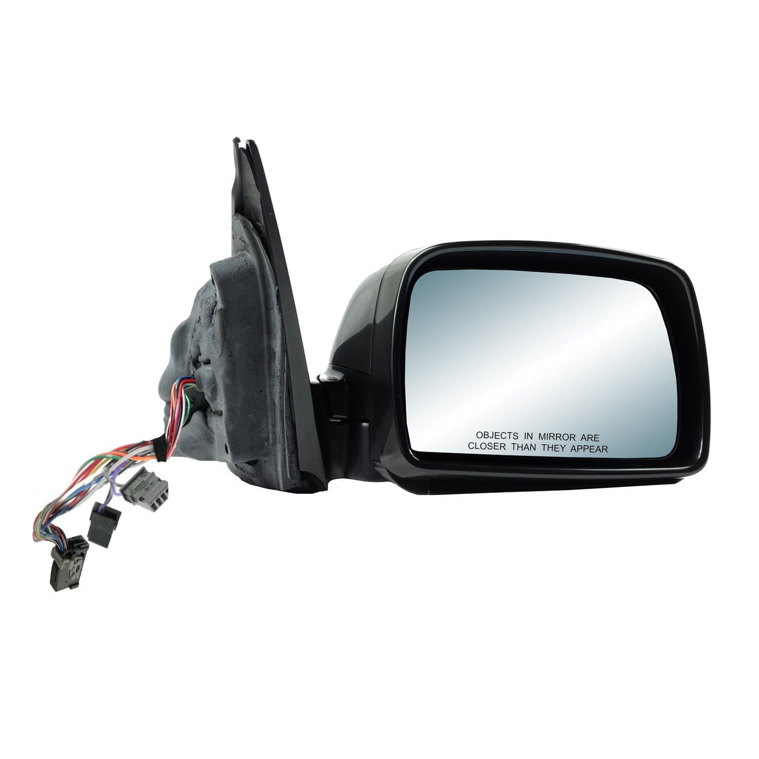 Fit System Mirror Passenger Side for BMW x5, Black w/PTM housing, w/Memory, Blue Lens, Foldaway, w/o Puddle lamp, w/o auto dimming, w/o Sport pkg, Heated Power