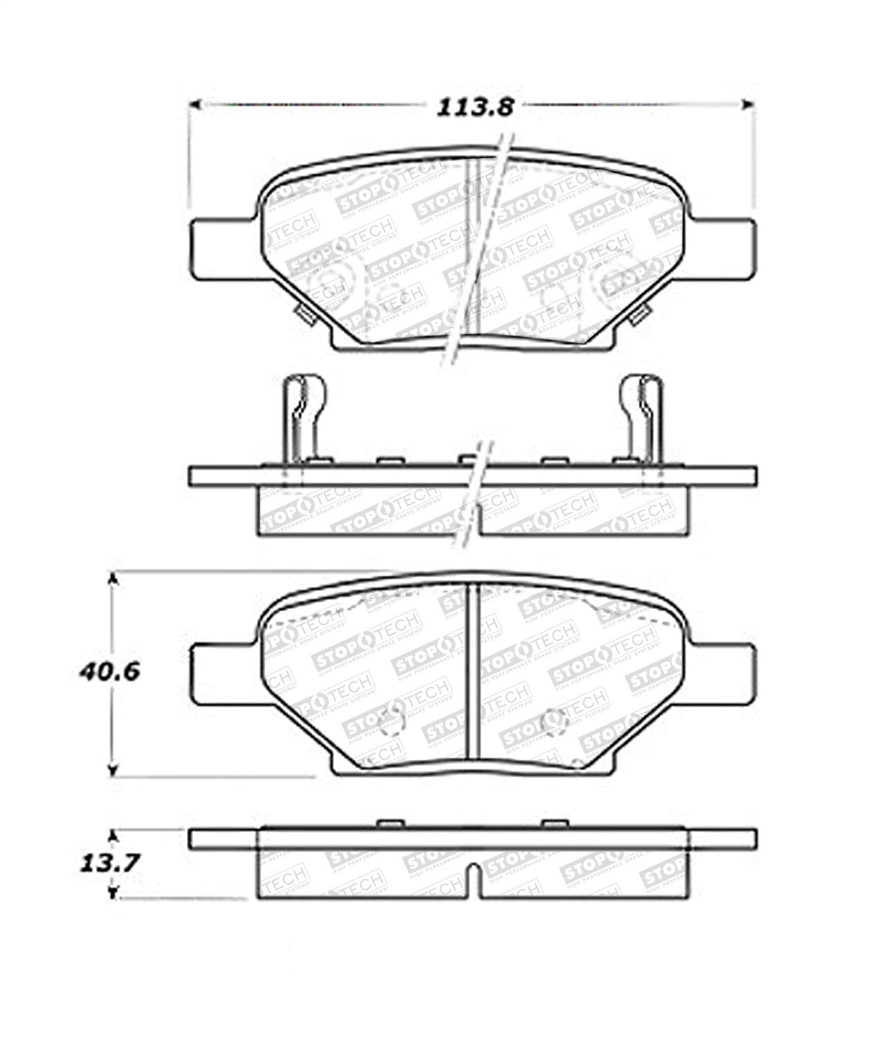 Brake Pads StopTech 305.10330 Street Select with Hardware